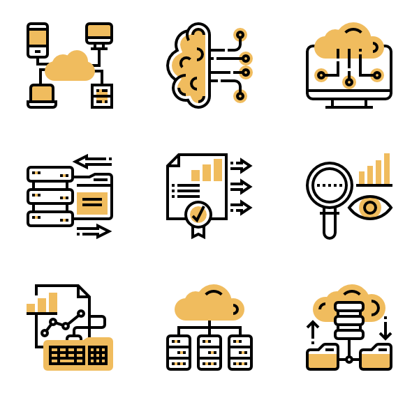 75 big data icon packs.