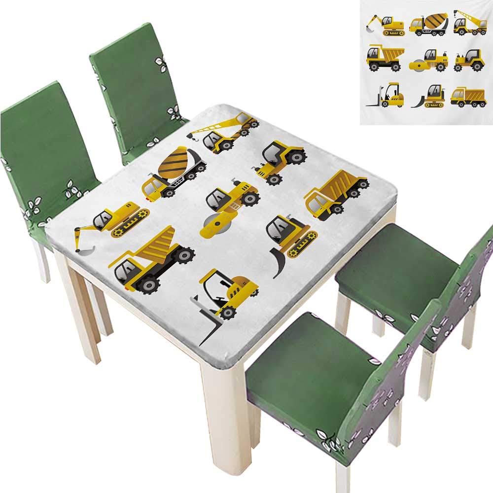 Amazon.com: Polyesters Tablecloth,Big Vehicles Icon Pattern.