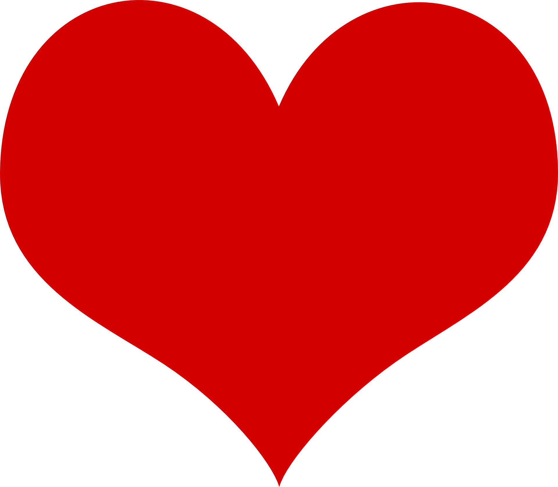 Red big heart clipart free image.