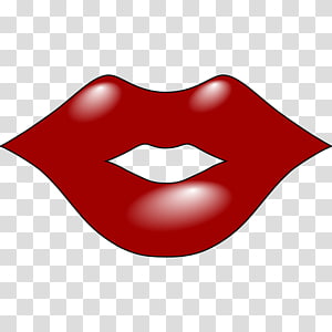 Big Red Lips transparent background PNG cliparts free.