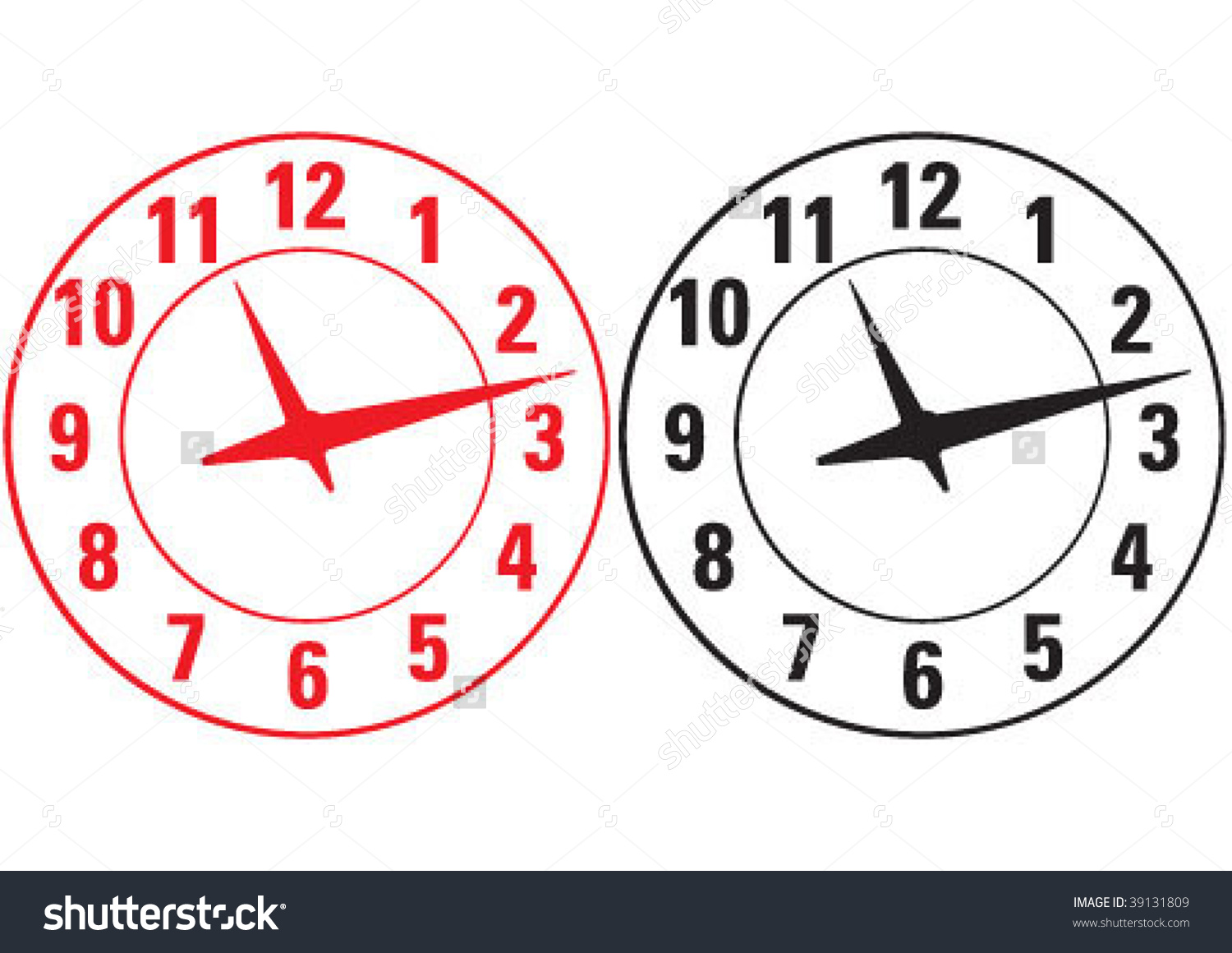 The Big Wall Watch Classic Stock Vector Illustration 39131809.