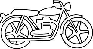 motorcycle clipart black and white.