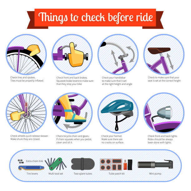 Best Bicycle Safety Illustrations, Royalty.