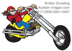 Cool Biker Clipart Illustration.