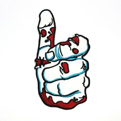 ZOMBIE HAND THUMBS Up Sign signal Biker rocker Punk Jacket T.