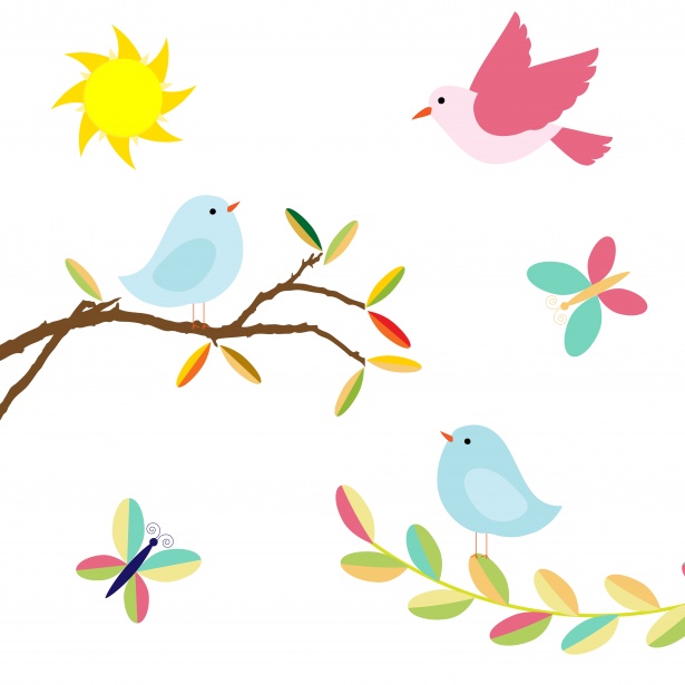 Birds Clipart Illustration Free Stock Photo.