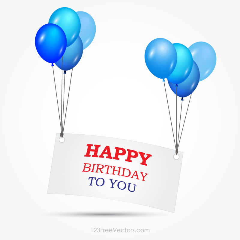 Happy Birthday Banner Clipart Vector.