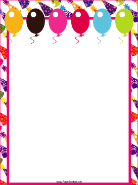 This free, printable party border features festive hats and.