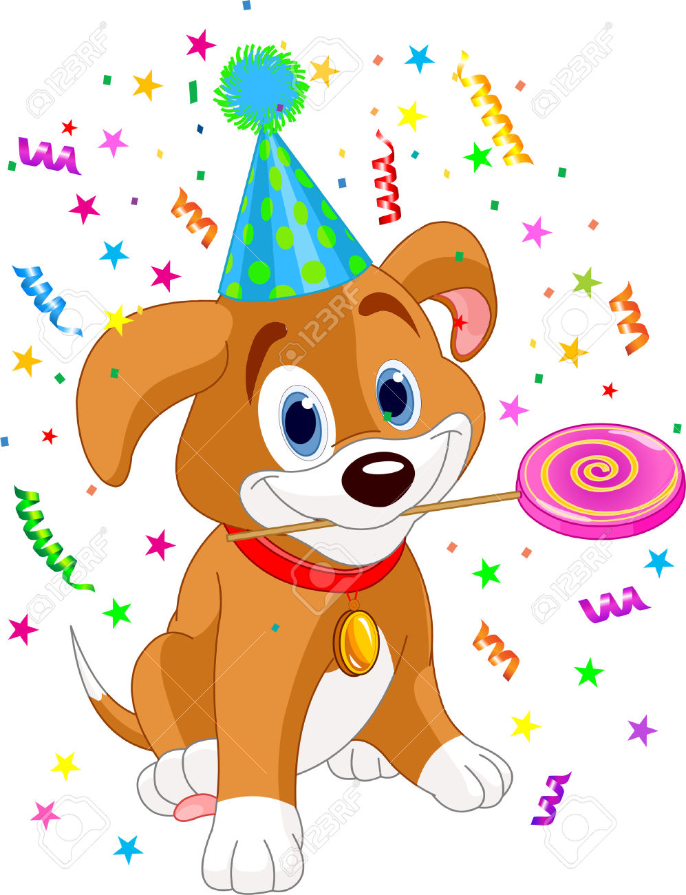 Birthday Clipart With Dogs.