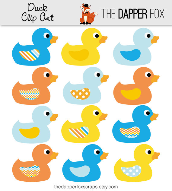 Orange Ducks Clipart.