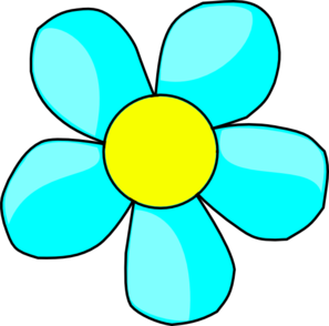 Flower clipart blue.