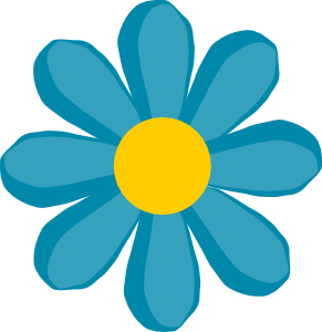 Blue Flower clip art Free Vector / 4Vector.