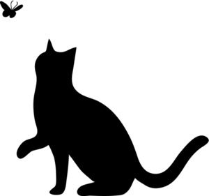 Black Cat Silhouette Clipart.