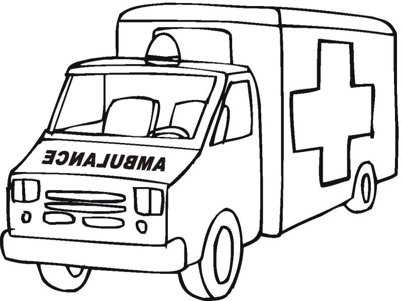 Ambulance clipart black and white, Ambulance black and white.