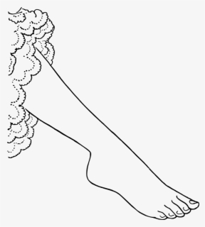 Free Foot Black And White Clip Art with No Background.