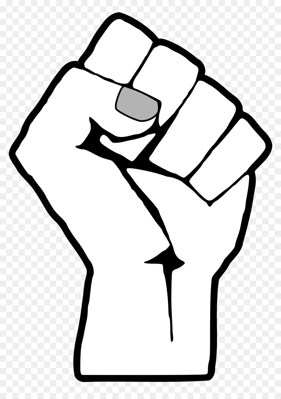 Black Power Fist clipart.