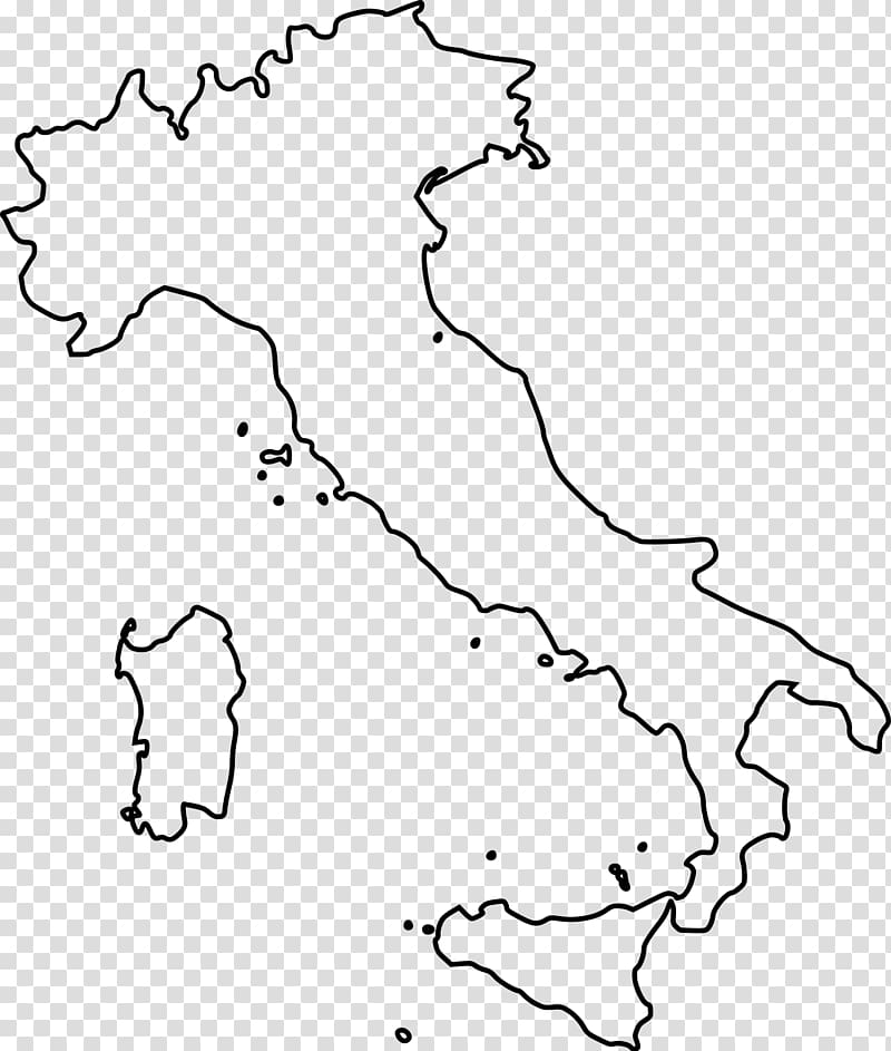 Regions of Italy Blank map Map, italy transparent background.