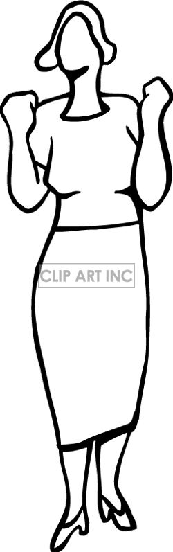 Woman Clip Art Black And White.