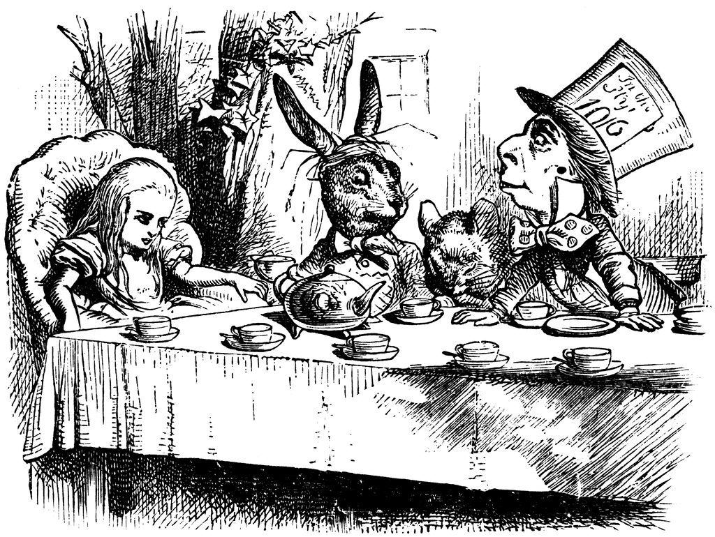 Free Alice In Wonderland Black And White Clipart, Download.