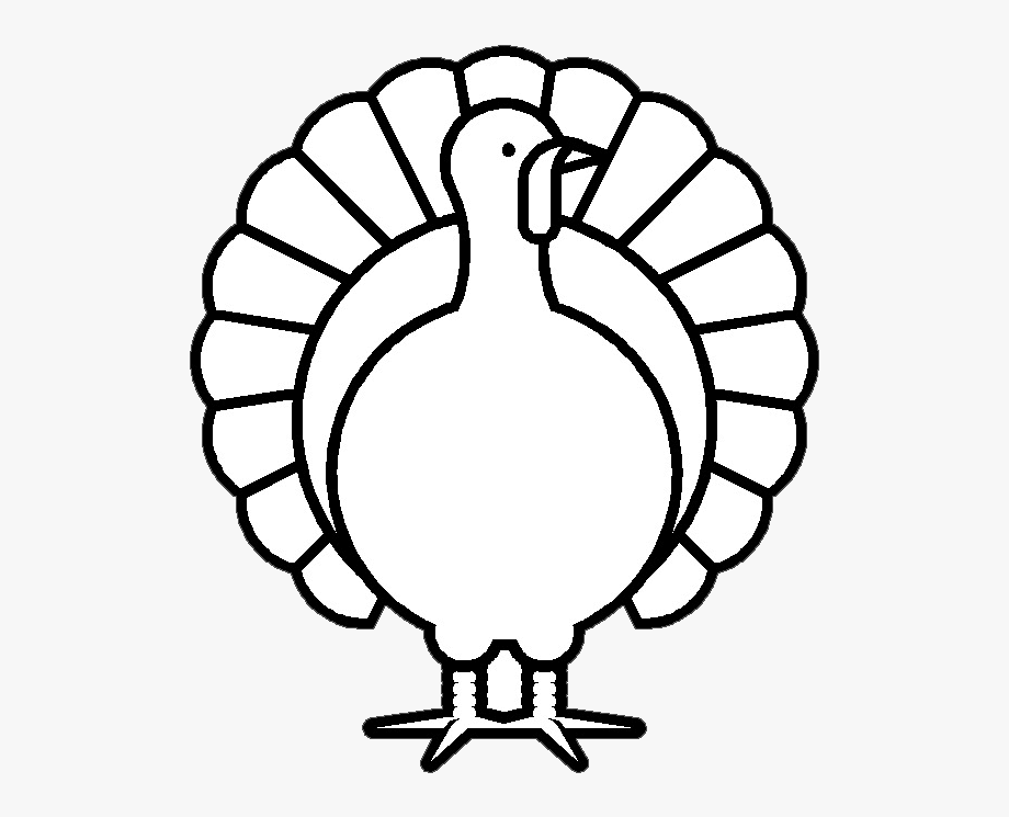 Turkey Clipart Black And White , Transparent Cartoon, Free.