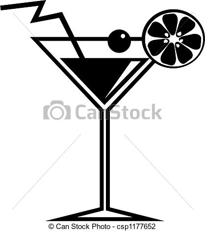 Clip Art of cocktail.