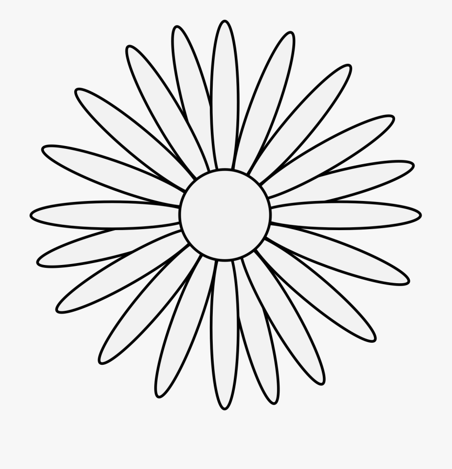 Daisy Clipart Traceable.