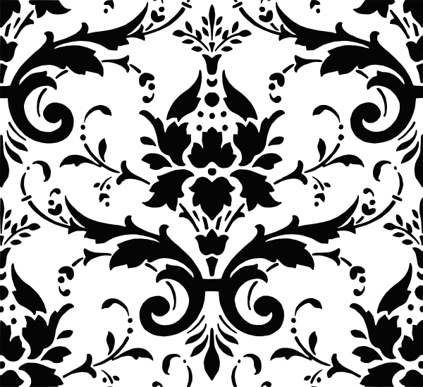 Free Black And White Damask Pattern, Download Free Clip Art.