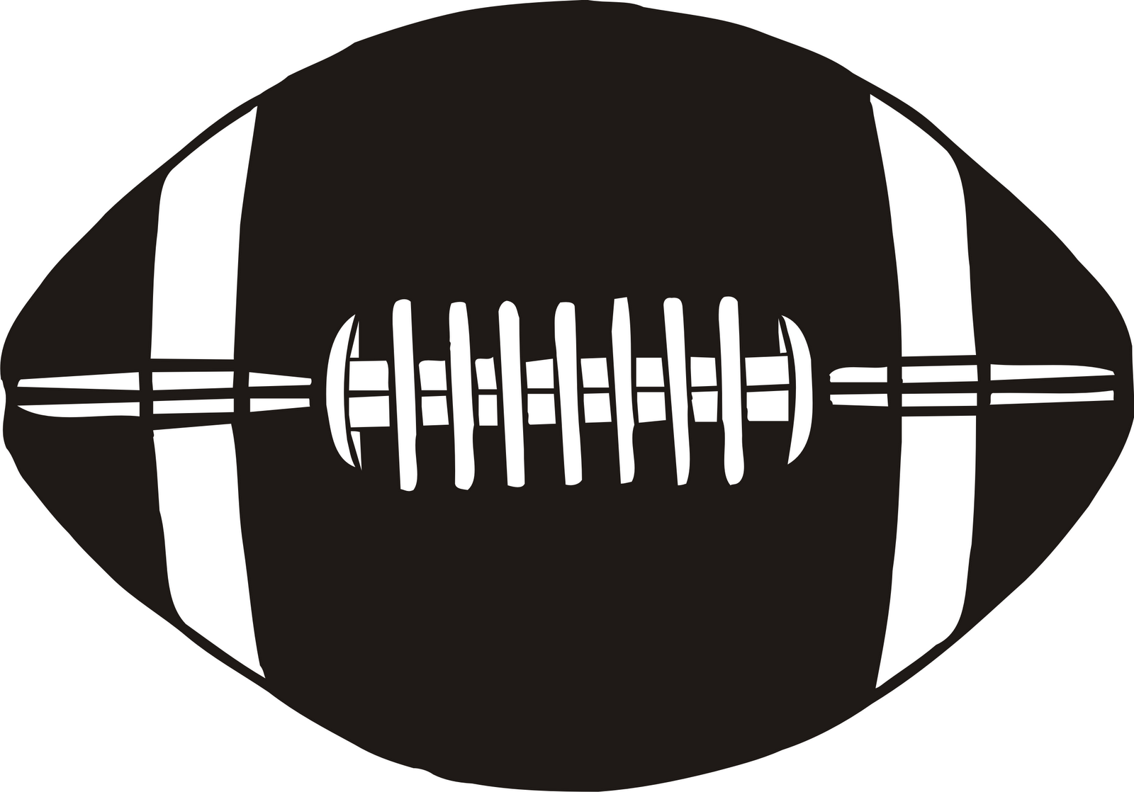 Football Clipart Black And White & Football Black And White Clip.