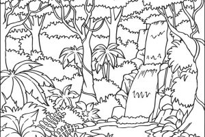 Black And White Jungle Clipart.