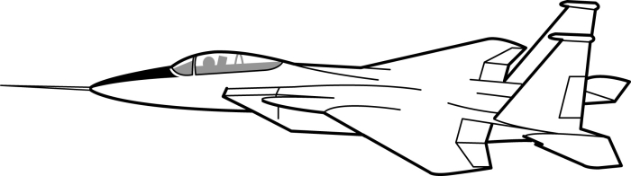 Fighter Jet Clipart Black And White.