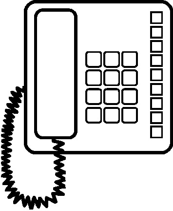 Telephone clipart black and white » Clipart Station.