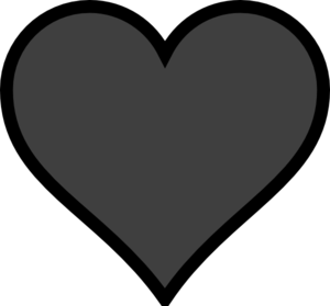 Grey Heart Black Outline Clip Art at Clker.com.