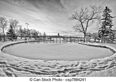 Frozen Lake Clip Art.