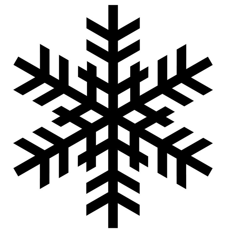 Black christmas snowflake clipart.