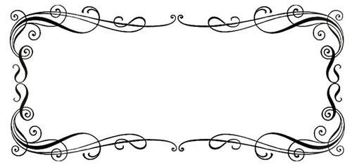 Black Scroll Frame Clip Art.