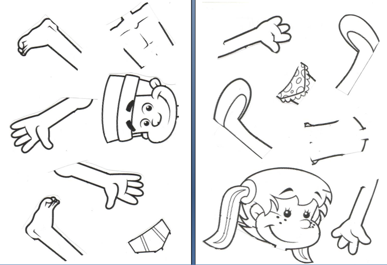 Preschool Body Parts Clipart.