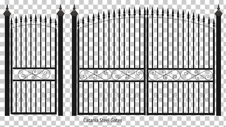 Fence Gate Wrought iron Steel Sheet metal, Fence PNG clipart.