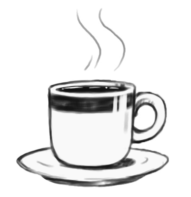 Black Tea Cup Clipart.