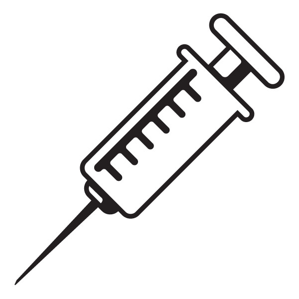 Syringe Black And White Clipart.