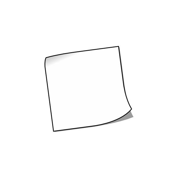 Blank Sticky Note clip art.