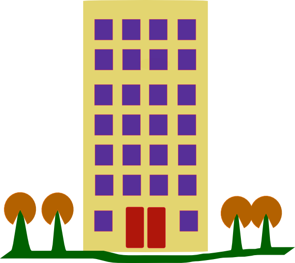 Clip Art Block Of Flats Clipart.