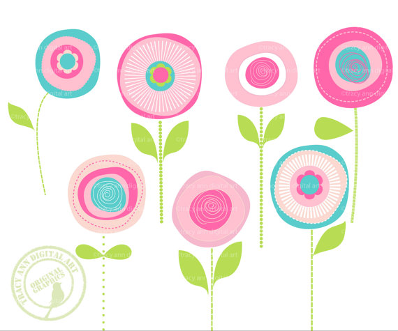 Flower bloom clip art.