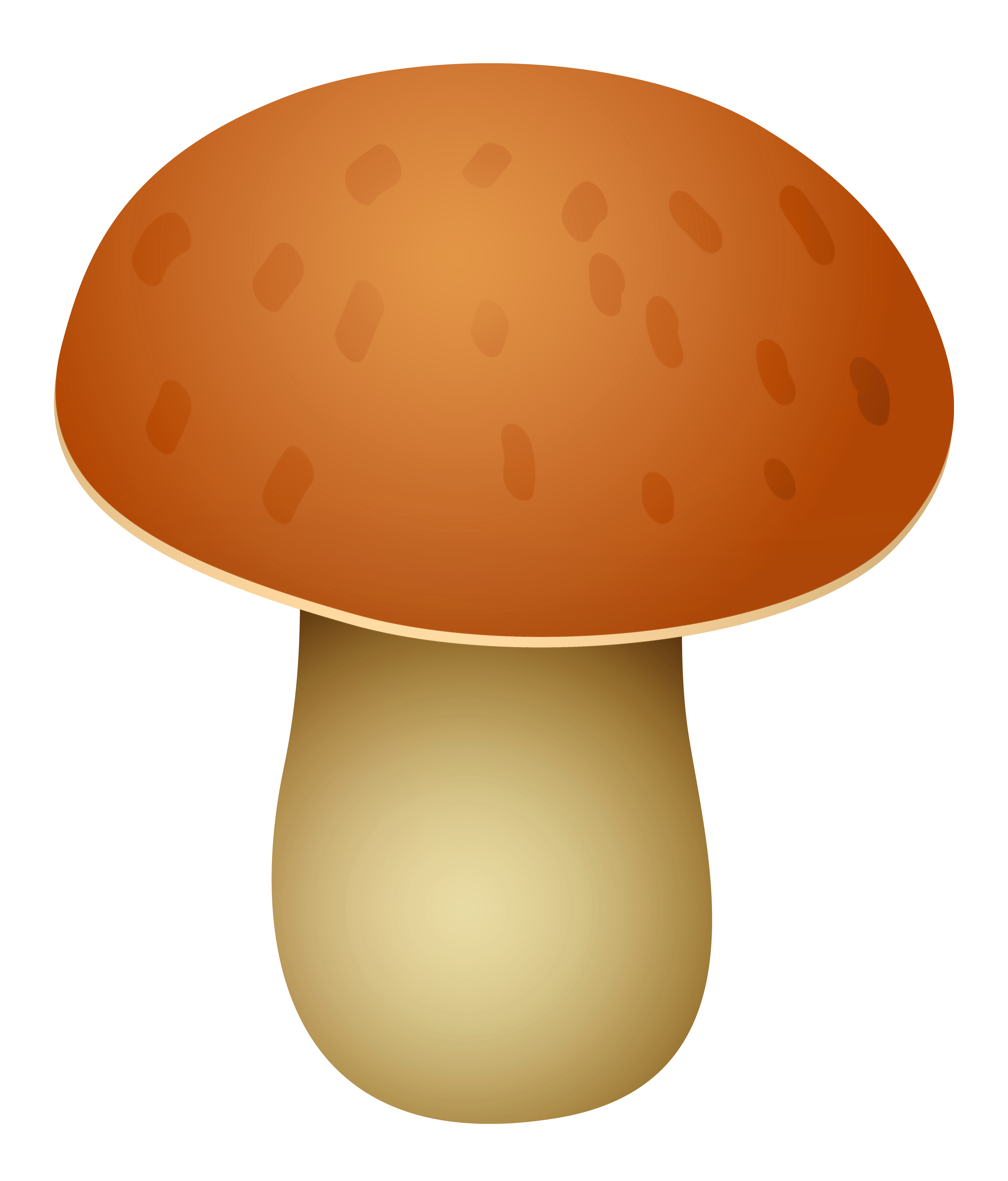 Brown Spotted Mushroom PNG Clipart.