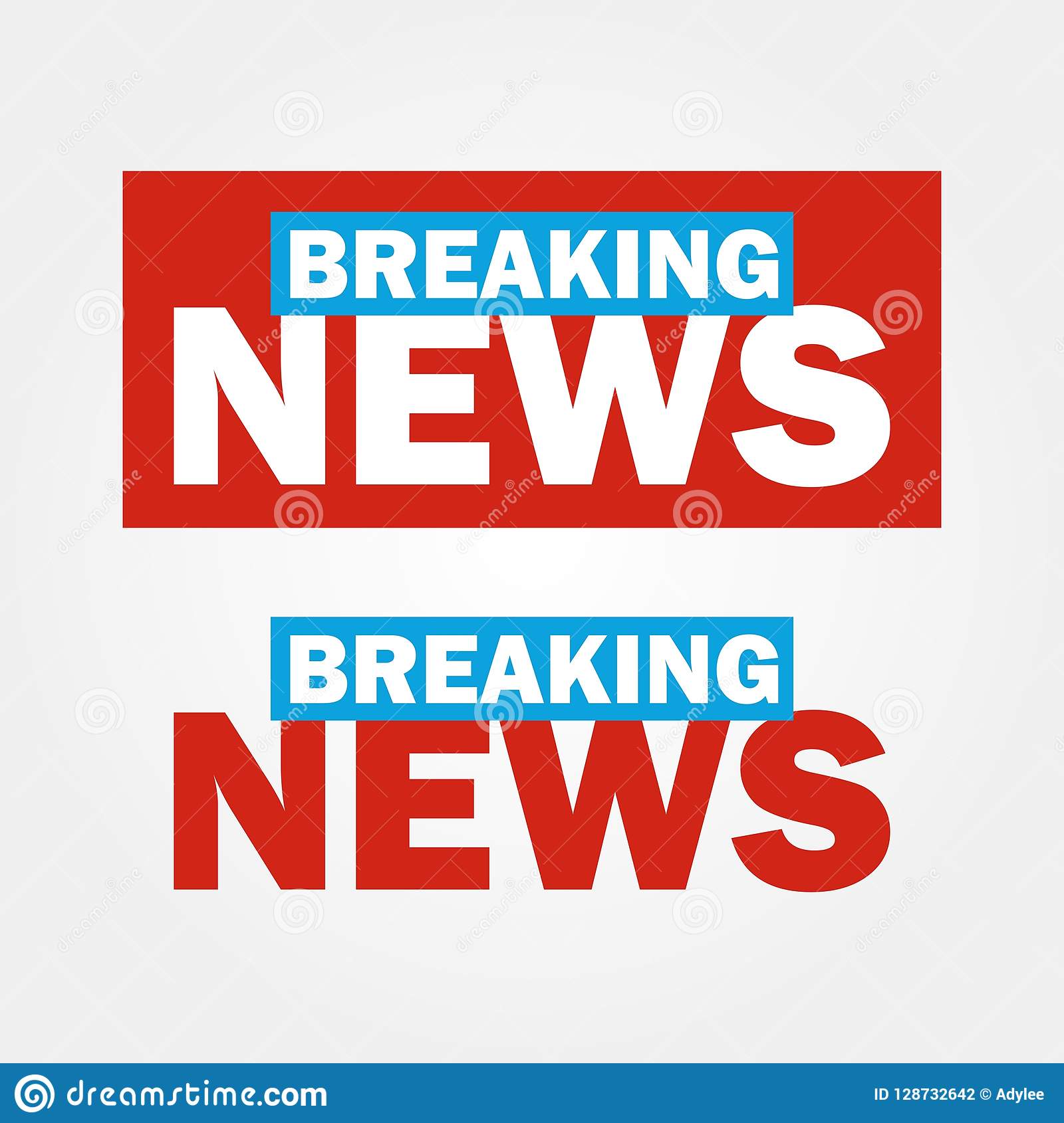 Breaking News Logo Vector 5 Stock Photo.