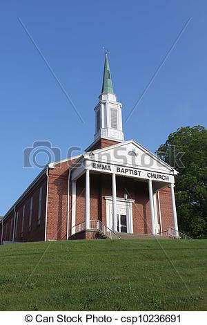 Stock Photographs of Little brick church on the hill csp10236691.