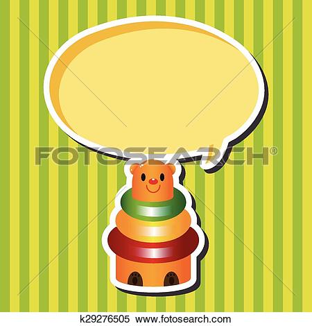 Clipart of baby toy brick tower theme elements k29276505.