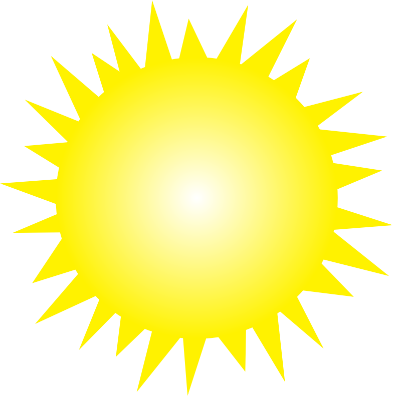 Bright sun clipart.