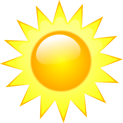 Bright sun clipart.