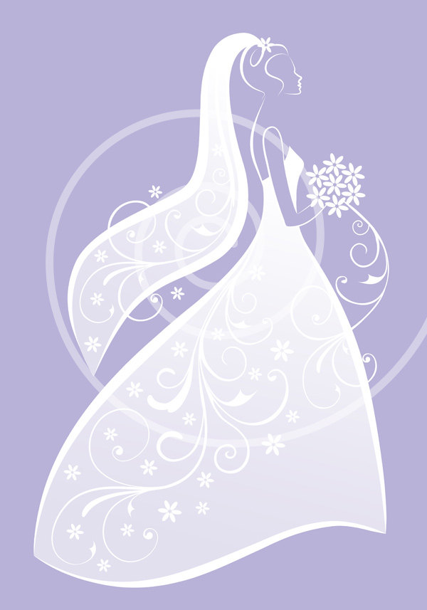 Bridal shower dress clipart.