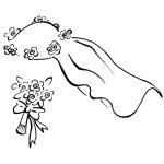 Bridal veil clipart.